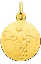 Augis Médaille Ange Gardien et la petite fille - Or Jaune Augis Médaille Ange Gardien et la petite fille - Or Jaune