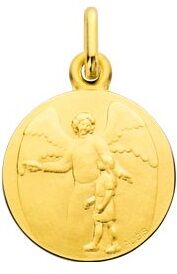 Augis Médaille Ange Gardien et la petite fille - Or Jaune