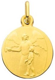 Augis Médaille Ange Gardien et le petit garçon - Or Jaune