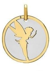 Augis Medaille Fée Clochette (Or Jaune et Acier Gris) Augis Medaille Fée Clochette (Or Jaune et Acier Gris)