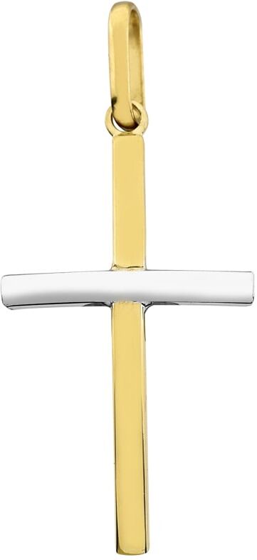 Orféva Pendentif Croix 2 Ors (Or jaune et Or blanc) Orféva Pendentif Croix 2 Ors (Or jaune et Or blanc)