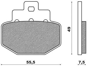 Déstockage neuf plaquette de frein arr carbone lorraine runner hexagon