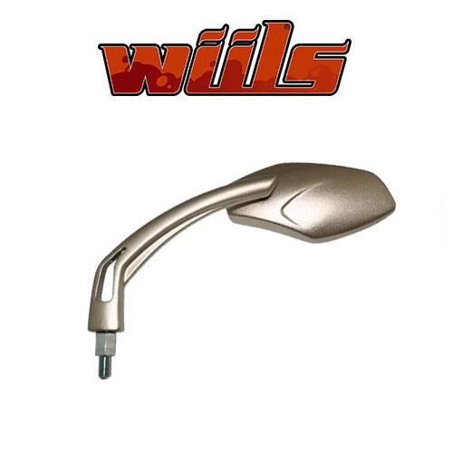 Rétroviseur wiils vegas titane vitre teintée scooter moto d10mm gauche