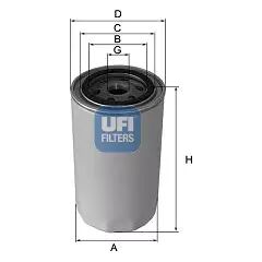 UFI Filtre à huile 8003453043923