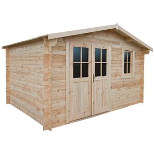 Gardy Shelter Abri de jardin en bois massif 12m² PLUS - madriers 28mm Gardy Shelter