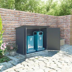 Jôbu Coffre de jardin en résine - cache poubelles anthracite 1,79m² JOBU