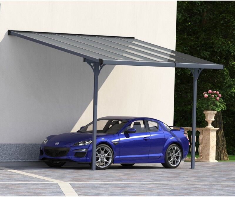 X-Metal Pergola adossée ajustable - toit de terrasse en alu 3,75x2,55m X-METAL