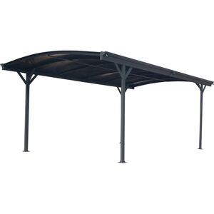 X-Metal Carport en aluminium anthracite 3x4,34m et polycarbonate 6mm X-METAL