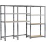 Modulo Storage Rayonnage 3 Étagères Métalliques 240 cm - Système Extension