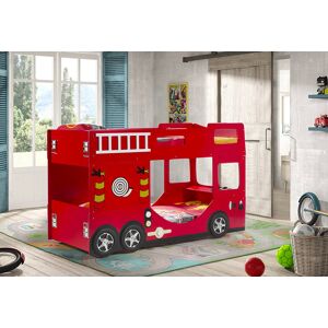 Vipack Lit Superposé Enfant Camion de Pompier 90 x 200 cm en Bois - Publicité
