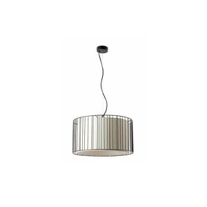 Faro Luminaire suspension en métal et textile ⌀ 50 cm - Linda - Publicité