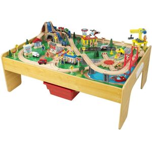 Kidkraft Circuit de Train + Table en Bois Massif Adventure