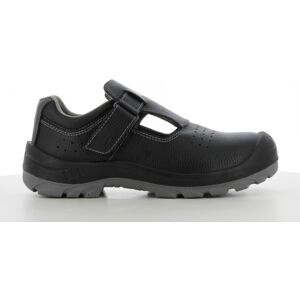 SAFETY JOGGER Sandale en cuir respirante avec fermeture velcro Noir