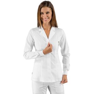 Tunique medicale blanche Polyester a poignets tricots Isacco