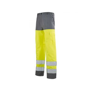 Adolphe Lafont Pantalon Haut visibilite jaune fluo et gris acier Sapivog Hivi