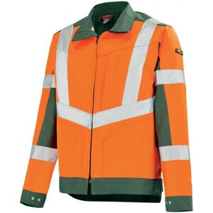 Adolphe Lafont Blouson de travail Hivi orange fluo et vert fonce