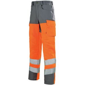 Adolphe Lafont Pantalon de travail haute visibilite orange hivi et gris