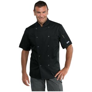 ISACCO Veste de cuisine tissu noir Superdry traite anti-taches