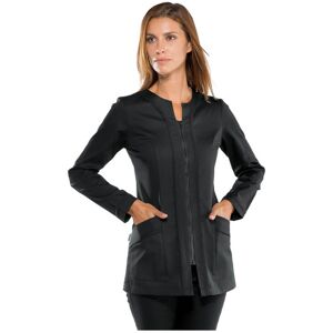 ISACCO Blouse medicale noire a glissiere sur le devant