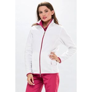 ELDAN Veste polaire medicale Passe couloir Infirmiere Blanc rose