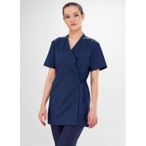 ELDAN Kimono medical cache coeur bleu marine Yoko Couture