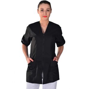 ISACCO Tunique medicale noire manches retroussables Clinic Look