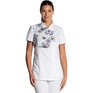 DYNEKE Blouse blanche Estheticienne Col Mao, Natural