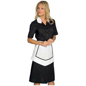 ISACCO Blouse et Tablier Femme De Chambre Manches Courtes Noir / Blanc