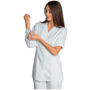 ISACCO Blouse blanche Medicale Odessa avec manches a pattes retroussables