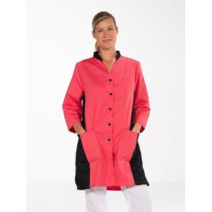 Mylookpro Blouse medicale manches 3/4 bicolore Alizee Rose/noir