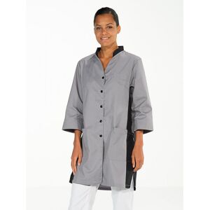 Mylookpro Blouse medicale manches 3/4 bicolore Alizee Gris/noir