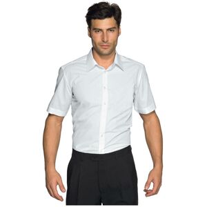 ISACCO Chemise Cartagena slim stretch manches courtes Blanche