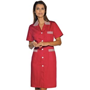 ISACCO Blouse De Travail Manches Courtes Positano Rouge Raye Rouge