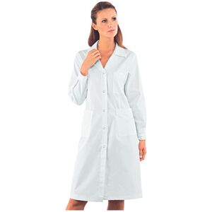 ISACCO Blouse Medicale Femme Boutons Pression Blanc