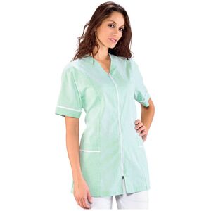 ISACCO Tunique Medicale Victoria Blanc Raye Vert 100% Coton