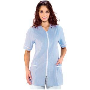 ISACCO Tunique Medicale Victoria Blanc Raye Bleu 100% Coton