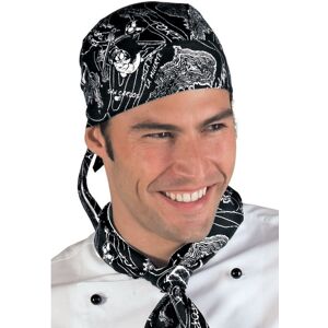 ISACCO Toque Bandana Cuisine Noir Blanc