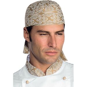 ISACCO Toque Bandana Cuisine Blanc Biscuit