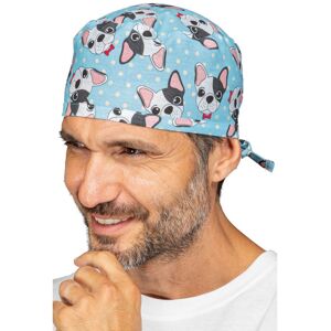 ISACCO Toque Bandana de chirurgie chien bleu Avana