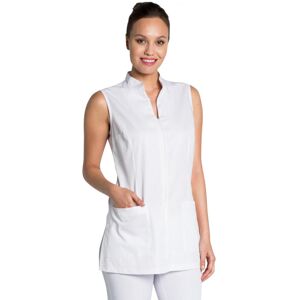 DYNEKE Blouse blanche d'esthétique sans manche