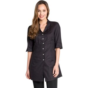 DYNEKE Blouse noire d'esthéticienne luxe style