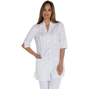 DYNEKE Blouse blanche esthéticienne luxe style