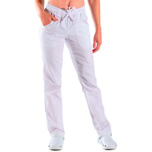 ISACCO Pantalon Médical blanc Mixte à Taille Elastique