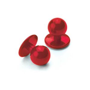 ISACCO Lot boutons teune de cuisine 10 pièces, couleur rouge