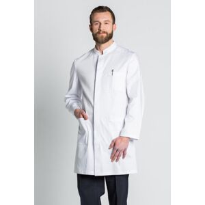 DYNEKE Blouse médicale homme manches longues coton blanc