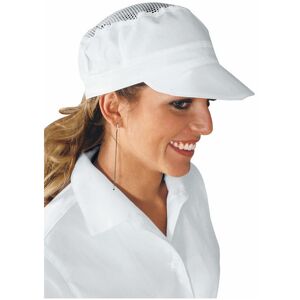 ISACCO Casquette de cuisine blanche avec filet