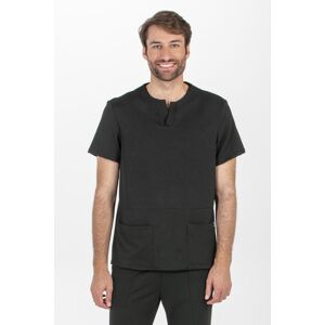 Dyneke Tunique médicale pour homme maille piquée noire à manches courtes - Publicité Dyneke Tunique médicale pour homme maille piquée noire à manches courtes - Publicité