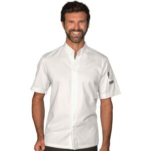 Isacco Veste Sincler Satin Blanc à manches courtes 100% Coton - Publicité Isacco Veste Sincler Satin Blanc à manches courtes 100% Coton - Publicité