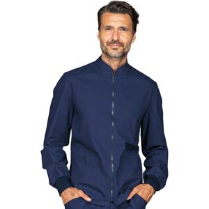 Isacco Veste de travail unisexe Samarcanda avec poignet tricoté bleu foncé 100% Coton - Publicité Isacco Veste de travail unisexe Samarcanda avec poignet tricoté bleu foncé 100% Coton - Publicité