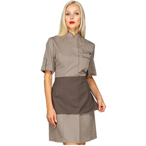 Isacco Robe de travail femme à manches courtes Venezia + Tablier Tourterelle/boue 65% Polyester 35% Coton - Publicité Isacco Robe de travail femme à manches courtes Venezia + Tablier Tourterelle/boue 65% Polyester 35% Coton - Publicité